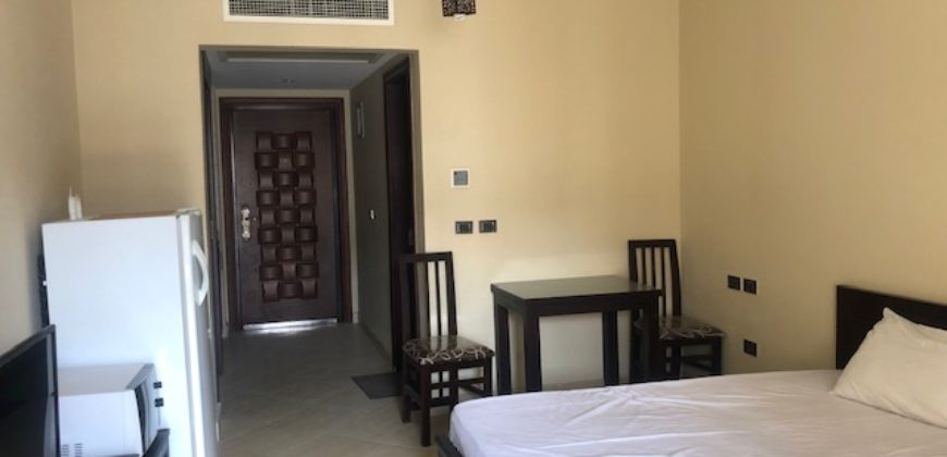 Furnished studio in the compound with private beach